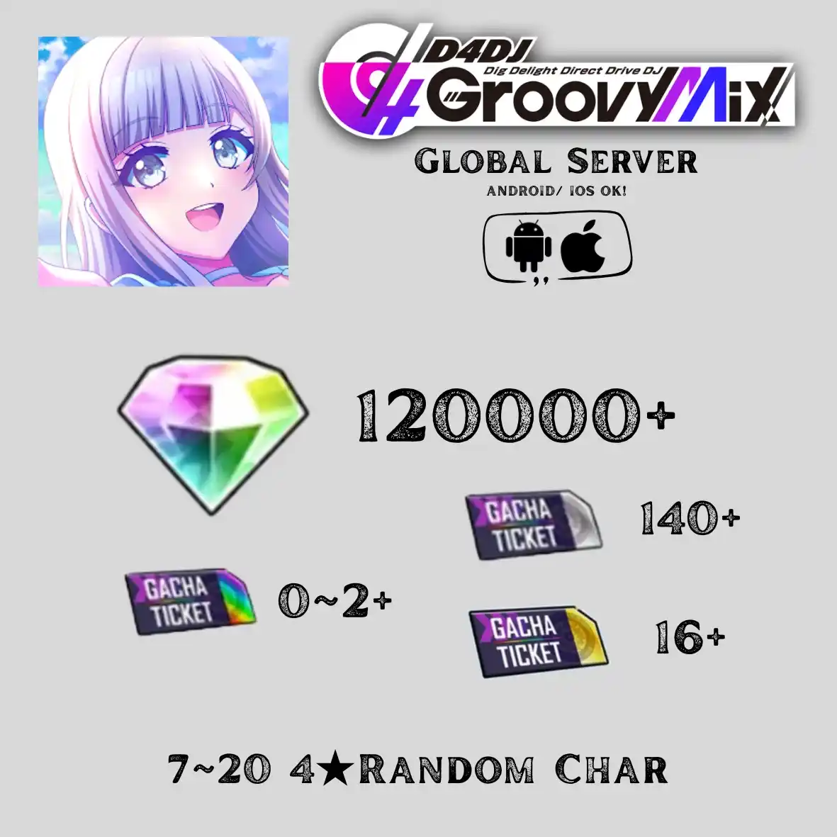 D4DJ Groovy Mix Global Server Account