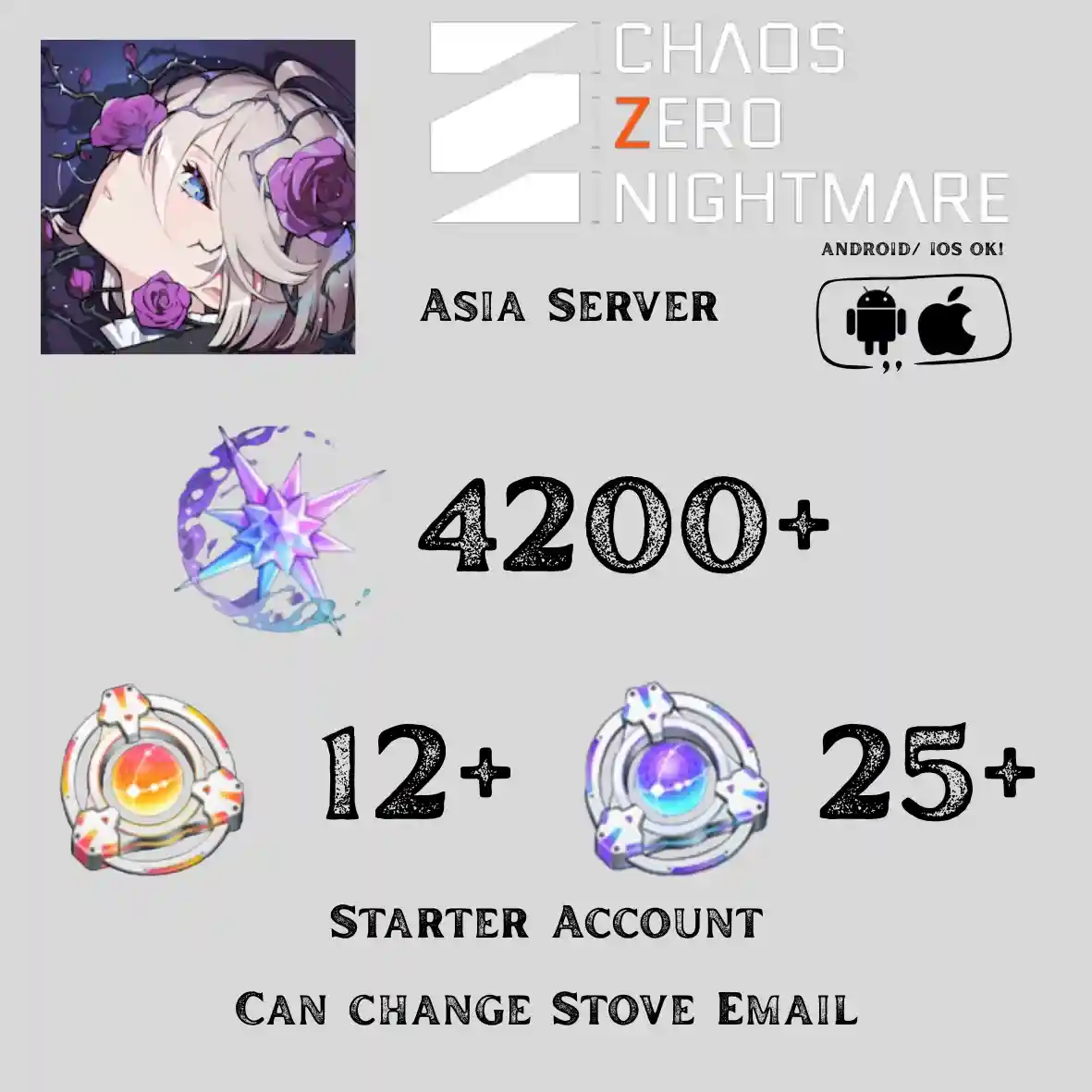CZN Asia Server | 4200+ Crystal