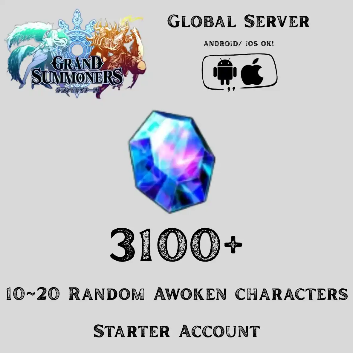 Global Server Deluxe | Starter Account Gems Only