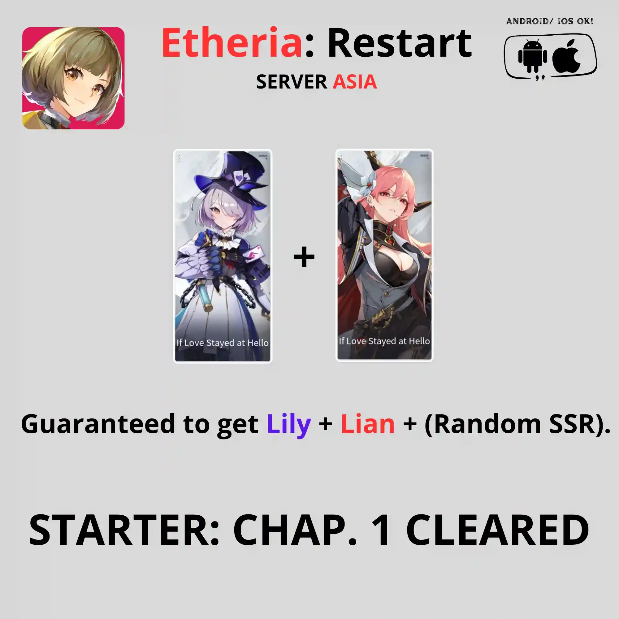 Asia Server | Lily + Lian + Random 1 SSR