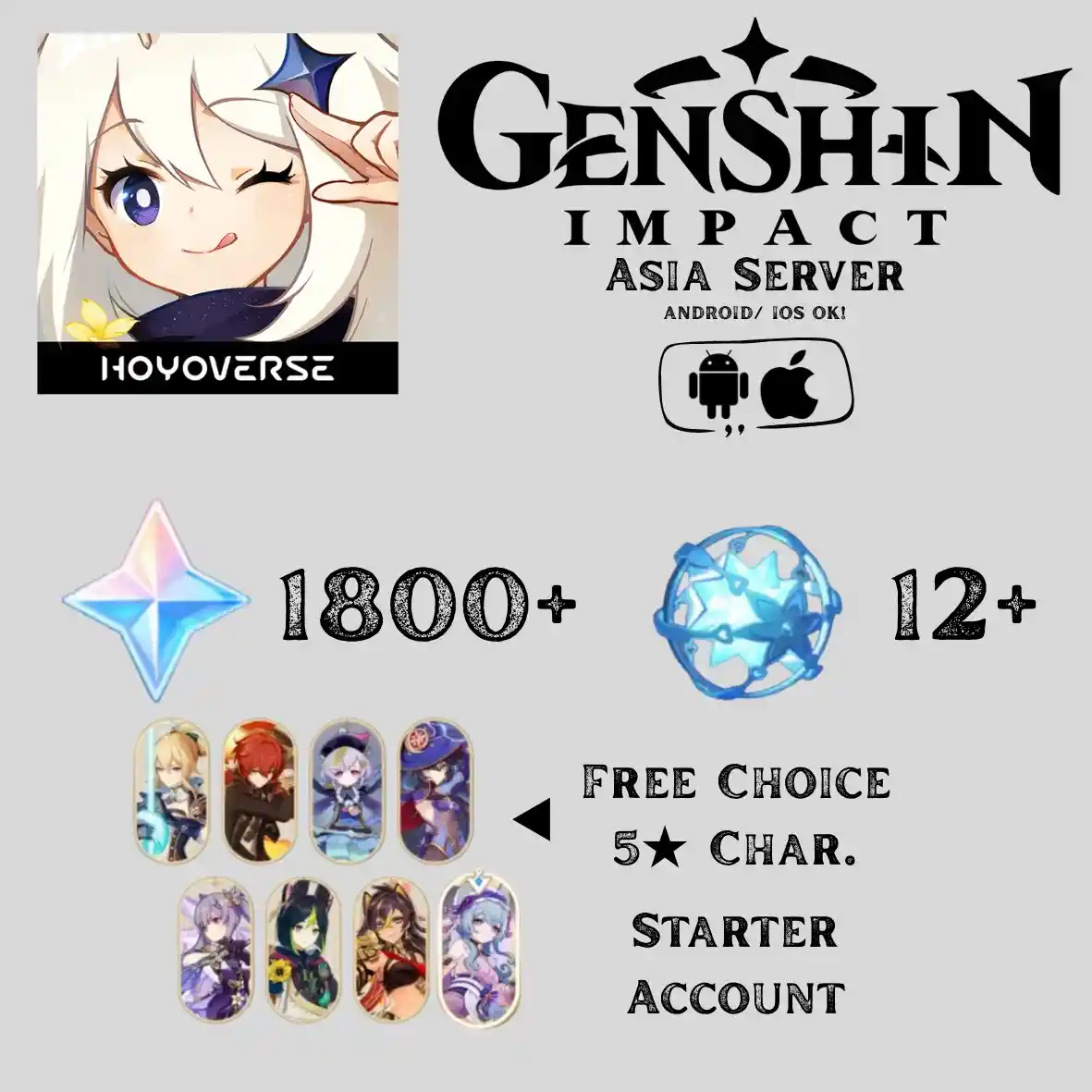 Genshin Impact Asia Server | Starter Reroll