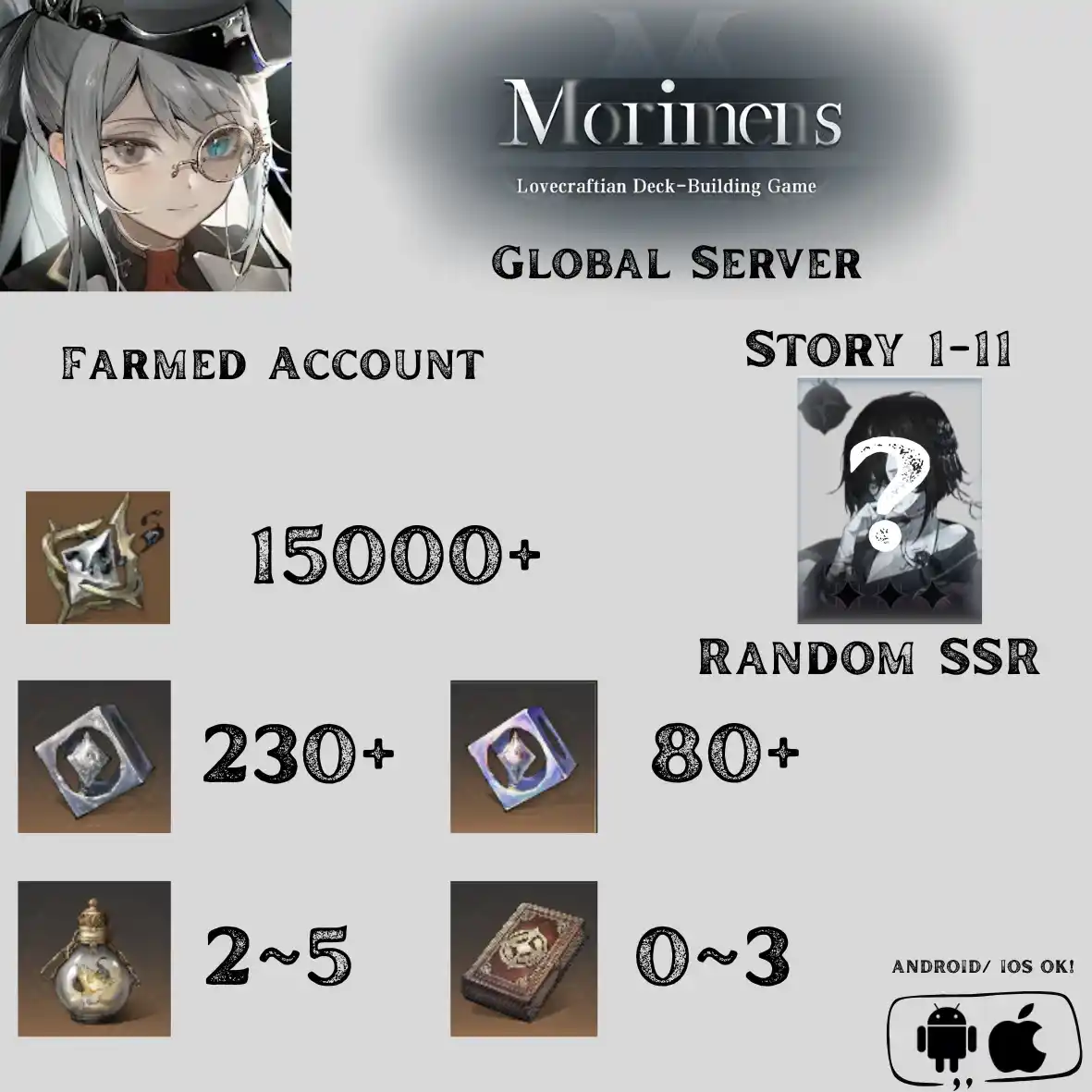 Morimens Global Server | Farmed Account