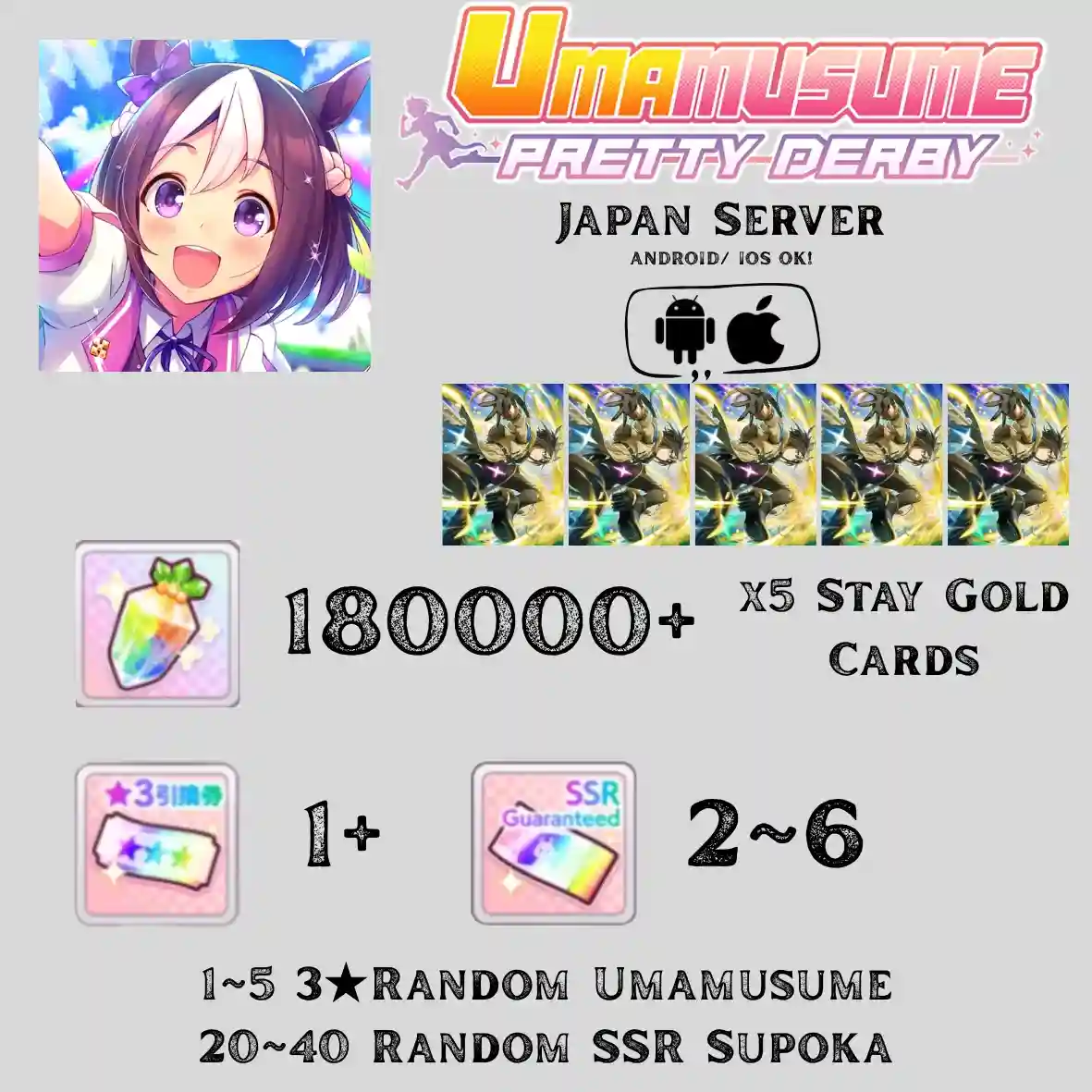 Japan Server | 180K+ Carats, 5x Stay Gold Cards